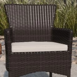 Merrick Lane Patio Chairs With Fade And Weather Resistant Wicker Wrapped Powder Coated Steel Frames & Cushions-Set Of 2 -Outdoor Furniture Store GUEST 4f903623 a5d0 4709 9806 b5daf19323c6