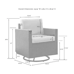 Palm Harbor 5pc Outdoor Wicker Conversation Set With Fire Table - Gray - Crosley -Outdoor Furniture Store GUEST 504d9df6 59bb 4823 b99c 7977fb3118ef