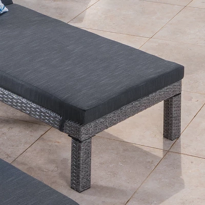 Puerta 17pc Wicker Patio Set - Dark Gray - Christopher Knight Home 5 Puerta 17pc Wicker Patio Set - Dark Gray - Christopher Knight Home - Image 3