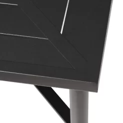 7pc Outdoor Dining Set With Svivel Chairs With Cushions & Large Metal Rectangle Table With Umbrella Hole - Captiva Designs -Outdoor Furniture Store GUEST 5151e2e4 9c91 4b06 bed6 1c9ecc273d29