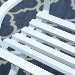 Outdoor Single Seat Steel Patio Chair - White - Captiva Designs -Outdoor Furniture Store GUEST 5162cd1e abd9 4716 a197 21aadeb49a61