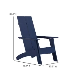 Emma And Oliver Indoor/Outdoor Modern 2-Slat Adirondack Style Chair And Footrest -Outdoor Furniture Store GUEST 516f3c21 6110 49d7 8fb6 afaf6fb536ae 2