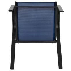 Emma And Oliver 5 Pack Navy Outdoor Stack Chair With Flex Comfort Material - Patio Stack Chair -Outdoor Furniture Store GUEST 51bcd3a7 0d33 493a b4d5 32a7510953b8