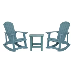 Flash Furniture Set Of 2 Savannah All-Weather Poly Resin Wood Adirondack Rocking Chairs With Side Table -Outdoor Furniture Store GUEST 51df23fb 38e0 4e48 a0bb 9c8c8f2bcd3b