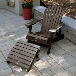 Hamilton Folding & Reclining Adirondack Chair With Folding Adirondack Ottoman - Highwood