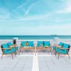 Tangkula 8PCS Patio Rattan Furniture Set Wood Frame Cushioned Sofa With Coffee Table Sectional Conversation Sofa Set For Garden Turquoise/Navy/Brown/Red 1 Tangkula 8PCS Patio Rattan Furniture Set Wood Frame Cushioned Sofa With Coffee Table Sectional Conversation Sofa Set For Garden Turquoise/Navy/Brown/Red -Outdoor Furniture Store GUEST 52889b23 7cd2 4c33 9070 4cb40ab2a176