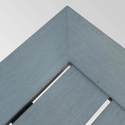 Lamphere Rectangle Aluminum Modern Dining Bench Dark Gray - Christopher Knight Home 5 Lamphere Rectangle Aluminum Modern Dining Bench Dark Gray - Christopher Knight Home - Image 3