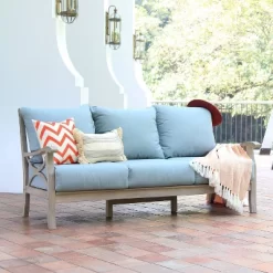 Abbington Teak Patio Sofa With Cushion - Cambridge Casual -Outdoor Furniture Store GUEST 52c2e7b4 df43 4ae9 9315 69b0dd6994ee