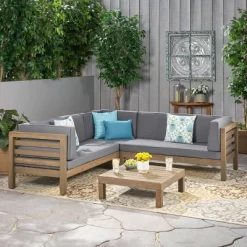 Oana 4pc Acacia Wood Patio Sectional Chat Set W/ Cushions - Christopher Knight Home 16 Oana 4pc Acacia Wood Patio Sectional Chat Set W/ Cushions - Christopher Knight Home -Outdoor Furniture Store GUEST 52f90f5f a2d5 4a8f 8802 7ae1336b46d2