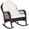 Costway Patio Wicker Rocking Chair W/Seat Back Cushions & Lumbar Pillow Porch Off -Outdoor Furniture Store GUEST 5450e3b2 208a 4e7e b817 38d5cb79080e
