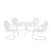 Tulip 5pc Outdoor Dining Set - White - Crosley