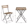 Folding Patio Bistro Set – 3-Piece Acacia Wood And Steel Café Table And Chairs For Porch, Deck, Garden, Or Balcony Furniture By Lavish Home (Brown) 2 Folding Patio Bistro Set – 3-Piece Acacia Wood And Steel Café Table And Chairs For Porch, Deck, Garden, Or Balcony Furniture By Lavish Home (Brown) -Outdoor Furniture Store GUEST 55261ad5 1c28 4fb5 9638 d20cfb6618e8