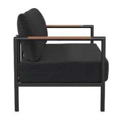 Emma And Oliver Aluminum Frame Loveseat With Teak Arm Accents And Plush Cushions 19 Emma And Oliver Aluminum Frame Loveseat With Teak Arm Accents And Plush Cushions -Outdoor Furniture Store GUEST 554e025c 66c6 499d b331 a7de83d06184