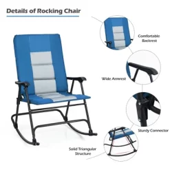 Costway Set Of 2 Padded Folding Rocking Chairs Patio Garden Yard Camping Red/Blue 21 Costway Set Of 2 Padded Folding Rocking Chairs Patio Garden Yard Camping Red/Blue -Outdoor Furniture Store GUEST 558da9f8 8970 44ac 912f 7d23971718ac