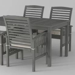 Ravenscroft 5pc Acacia Wood Patio Dining Set - Saracina Home -Outdoor Furniture Store GUEST 562b601f 52b4 46cd 927d 6cc0ab063c4e