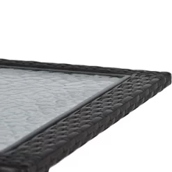 5-Piece Patio Rattan Dining Table Set , Counter Height PE Wicker Dining Table Set With Umbrella Hole And 4 Foldable Chairs, Brown-ModernLuxe -Outdoor Furniture Store GUEST 563fc6fd d9db 4a6d 8fbb 051a6491fb13