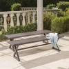 Rolando 2pk Aluminum Outdoor Patio Dining Bench - Brown - Christopher Knight Home -Outdoor Furniture Store GUEST 5652223c 53f4 4579 92fe 61a368f4f195