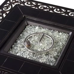 5pc Set With 42" Square Outdoor Aluminum Fire Table & Four Swivel Rocking Chairs & Wind Block - Oakland Living -Outdoor Furniture Store GUEST 565837b8 6a1e 4a82 aca6 b99ce7091fbe 1