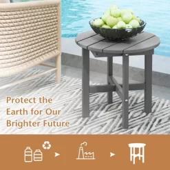Costway Patio 18'' Adirondack Round Side Table All Weather HDPE End Table Outdoor Grey 15 Costway Patio 18'' Adirondack Round Side Table All Weather HDPE End Table Outdoor Grey -Outdoor Furniture Store GUEST 57a854f4 7c36 4317 b93a 0069b6164888
