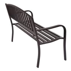 Costway 50'' Patio Garden Bench Park Yard Outdoor Furniture Steel Slats Porch Chair Seat -Outdoor Furniture Store GUEST 57cfba99 3db7 44b2 b201 1eda6e070070