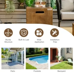 Costway 16'' Outdoor Hideaway Table Propane Tank Cover For Standard 20 LBS Propane Tank -Outdoor Furniture Store GUEST 57f524a4 c5d8 43a9 ba9e 80963be58596