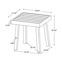 Linon Aluminum Square Lark Accent Table Black -Outdoor Furniture Store GUEST 58a6ac82 c915 43cd b4d5 d55fec1c7e7d