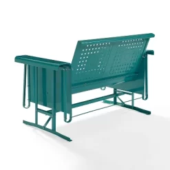 Bates Outdoor Loveseat Glider - Turquoise Gloss - Crosley -Outdoor Furniture Store GUEST 5905184b 0958 4038 9624 e06d29f24025