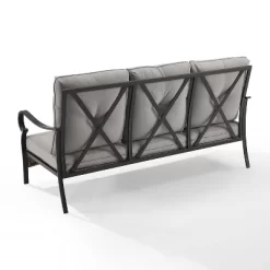 Dahlia Outdoor Steel Sofa Taupe/Matte Black - Crosley -Outdoor Furniture Store GUEST 590d8087 2eb4 4a5c 9b32 b02d3bf36277
