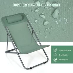 Tangkula 2 PCS Beach Chair Lounger Reclining Folding Chair W/3-Position Adjustable Backrest Blue/Orange/Green -Outdoor Furniture Store GUEST 59778537 9a9c 4980 9525 fa6718bdcdb5