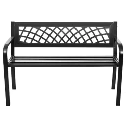 Costway Patio Park Garden Bench Porch Path Chair Outdoor Deck Steel Frame -Outdoor Furniture Store GUEST 5996f0da 2ad4 4043 a962 3532b45c85a2