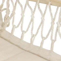 Sunnydaze Decor Sunnydaze Outdoor Printed Polycotton Fabric Hammock Chair With Armrests And Hardwood Spreader Bar - 300 Lb Capacity - Natural -Outdoor Furniture Store GUEST 5a16b32a 76bc 41f6 9819 fac51023c806