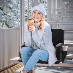 Flash Furniture Extra Wide Foldable Reclining Heated Stadium Chair With Backpack Straps - Black -Outdoor Furniture Store GUEST 5a3151d2 0c13 460f 932c bb8de5d87339