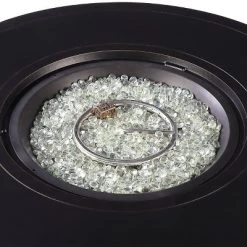 5pc Outdoor Dining Set With 44" Round Fire Table, 4 Deep Seating Swivel Rocking Chairs & Table Fabric Covers - Gray/Copper - Oakland Living -Outdoor Furniture Store GUEST 5a4cbba4 3d33 4a63 93ec fdd162cf37a5 1