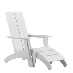Emma And Oliver Indoor/Outdoor Modern 2-Slat Adirondack Style Chair And Footrest -Outdoor Furniture Store GUEST 5a92e527 b35c 497f abf9 c35891f78932 1