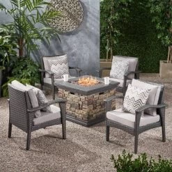 Kaula 5pc Faux Rattan Club Chair & Fire Pit Chat Set - Christopher Knight Home 14 Kaula 5pc Faux Rattan Club Chair & Fire Pit Chat Set - Christopher Knight Home -Outdoor Furniture Store GUEST 5b14b4b9 523f 43f7 b260 767a4b5f23e0