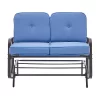Barton Outdoor 2-Person Glider Bench Patio Rocking Loveseat Cushioned Seat, Blue -Outdoor Furniture Store GUEST 5b81efb3 2b97 47f6 8a95 59a86950ea03