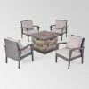 Kaula 5pc Faux Rattan Club Chair & Fire Pit Chat Set - Christopher Knight Home 1 Kaula 5pc Faux Rattan Club Chair & Fire Pit Chat Set - Christopher Knight Home -Outdoor Furniture Store GUEST 5bc5a05b 7dba 4947 888b 1db026c48a47