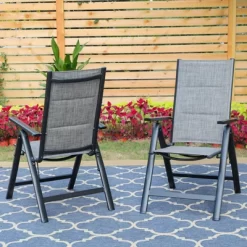 7pc Outdoor Dining Set With 7 Position Folding Chairs With Expandable Metal Table - Captiva Designs -Outdoor Furniture Store GUEST 5bcbfac4 0e99 4e5a b433 b0cf918a73ed