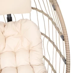 Merrick Lane Riley Foldable Woven Hanging Egg Chair With Removable Cushion And Stand For Indoor And Outdoor Use 26 Merrick Lane Riley Foldable Woven Hanging Egg Chair With Removable Cushion And Stand For Indoor And Outdoor Use -Outdoor Furniture Store GUEST 5c6eaf37 1285 40fe afc8 5eb08f7ce697