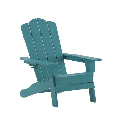 Merrick Lane Adirondack Chair With Cup Holder, Weather Resistant HDPE Adirondack Chair 13 Merrick Lane Adirondack Chair With Cup Holder, Weather Resistant HDPE Adirondack Chair - Image 11