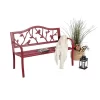 Metal Patio Bench With Steel Frame - Red - Captiva Designs -Outdoor Furniture Store GUEST 5d85ca4c 2e4a 4382 968c 9f7aa2e37413