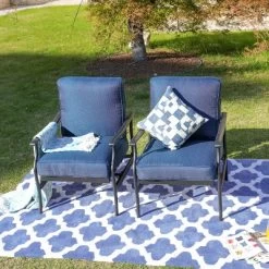2pc Steel Outdoor Patio Accent Chairs - Lokatse -Outdoor Furniture Store GUEST 5e546c93 cc6f 4d4f bb17 16a19733b56a