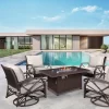 Kinger Home Novi 5-Piece Rattan Wicker Propane Fire Pit Set With An Aluminum Frame -Outdoor Furniture Store GUEST 5e7bbb39 ecb4 477a 9ea8 5b53e9cc1bff