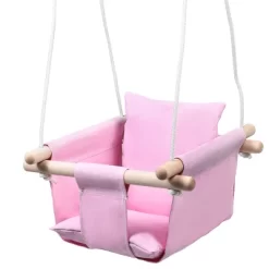 Costway Baby Canvas Hanging Swing Cotton Hammock Toy For Toddler BluePink -Outdoor Furniture Store GUEST 5e8d70d9 8c5a 405d a1d9 a270ba0359f0