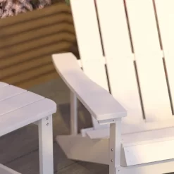 Merrick Lane Set Of 2 All-Weather Adirondack Patio Chairs With Matching Side Table -Outdoor Furniture Store GUEST 5eba3cbc 8277 4281 b6c0 b76e11cc6c3e