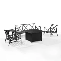 Kaplan 5pc Outdoor Sofa Set With Fire Table - Oatmeal - Crosley -Outdoor Furniture Store GUEST 5f90e638 ce6d 4ad7 ac23 1234de80a6db