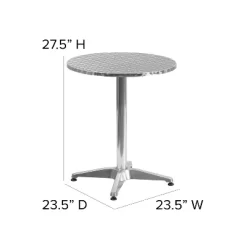 Emma And Oliver 23.5" Round Aluminum Indoor-Outdoor Table -Outdoor Furniture Store GUEST 614d2a24 2239 40ec 8180 d967fbedbc2b