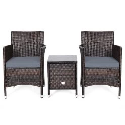 Tangkula 3-Piece Patio Wicker Rattan Furniture Set Conversation Sofa Set W/Coffee Table Grey 16 Tangkula 3-Piece Patio Wicker Rattan Furniture Set Conversation Sofa Set W/Coffee Table Grey -Outdoor Furniture Store GUEST 61e9ac1f 0cbf 4667 ae4e 3beac3730589