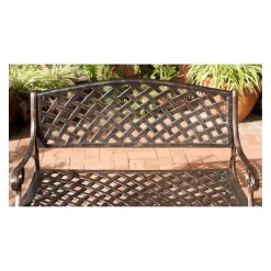 Cozumel Cast Aluminum Patio Bench - Antique Copper - Christopher Knight Home -Outdoor Furniture Store GUEST 62078412 91a5 440e 8a33 d149d63df30c