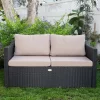 Barton 2 Person Madison Outdoor Patio Wicker Sofa Set Love Seat W/ Seat Cushion -Outdoor Furniture Store GUEST 620990e5 1ad1 43ee bd75 675cc9742dba